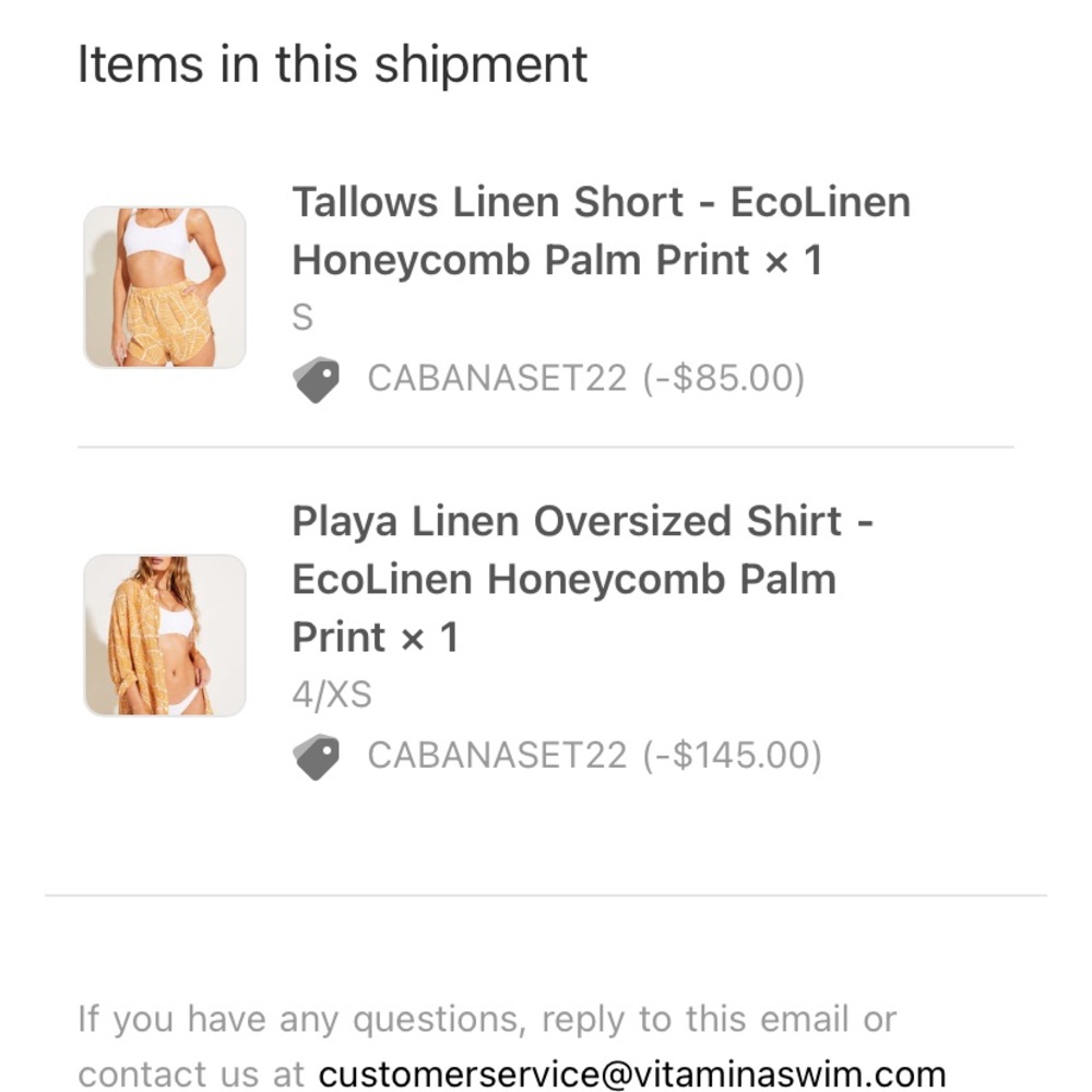 Vitamin A cabana set.